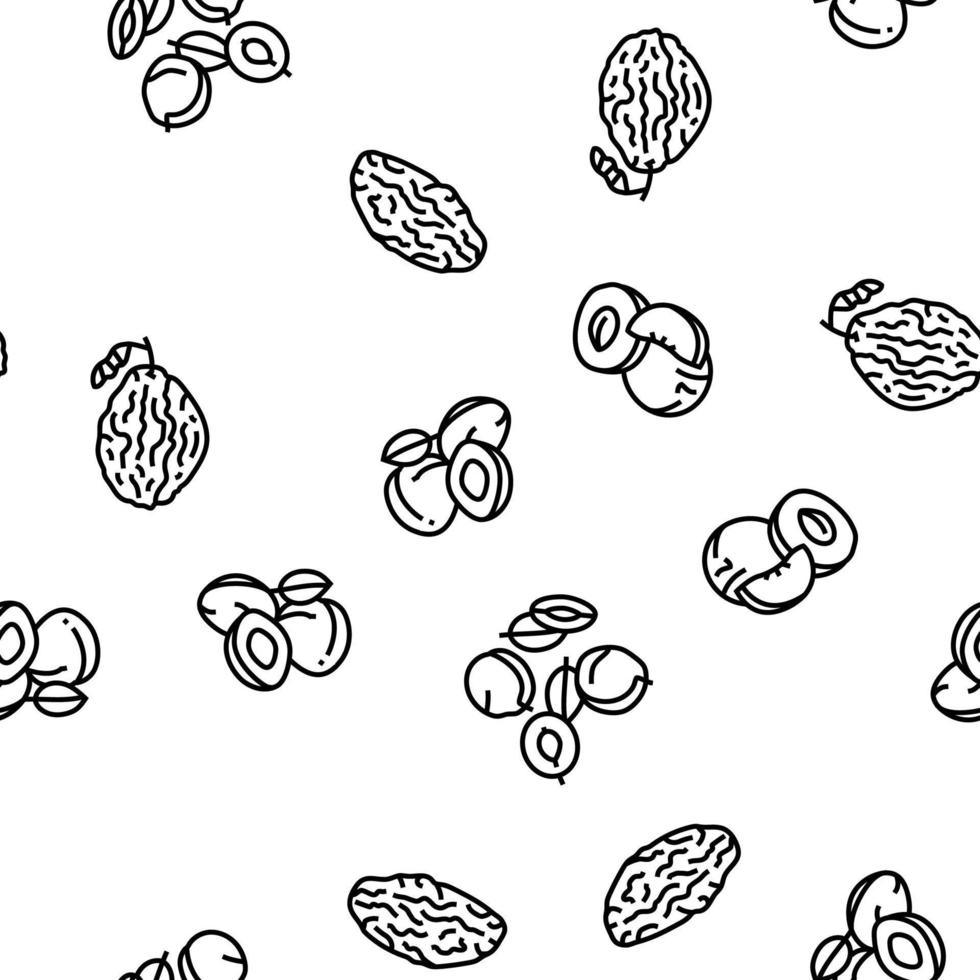 plum fruit green red prune vector seamless pattern