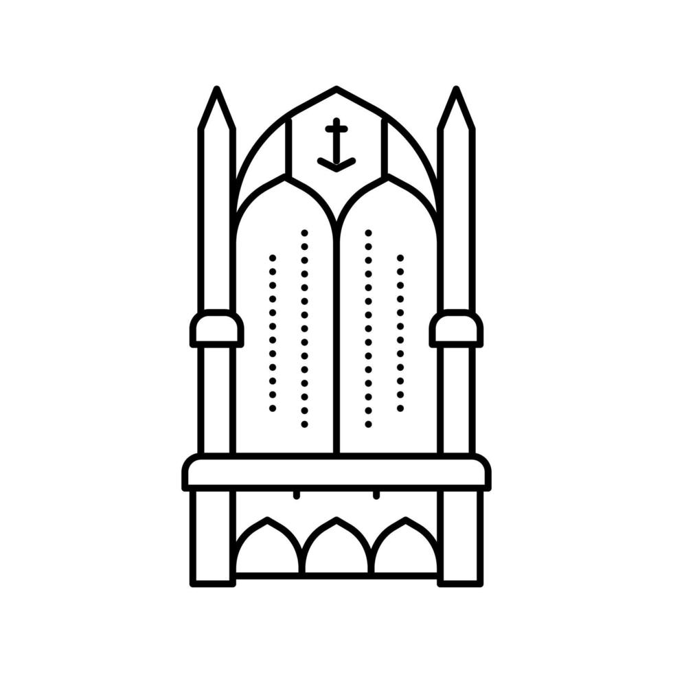 throne king line icon vector illustration