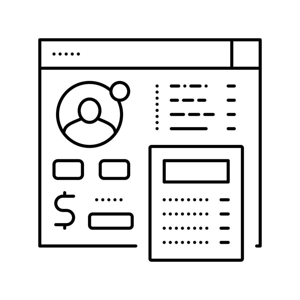 settlements on behalf of clients line icon vector illustration