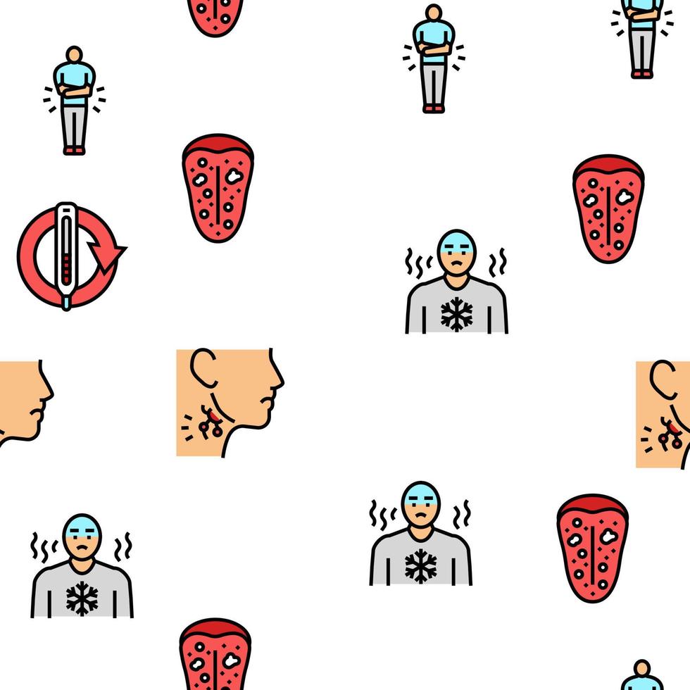 hiv aid health medical ribbon vector seamless pattern