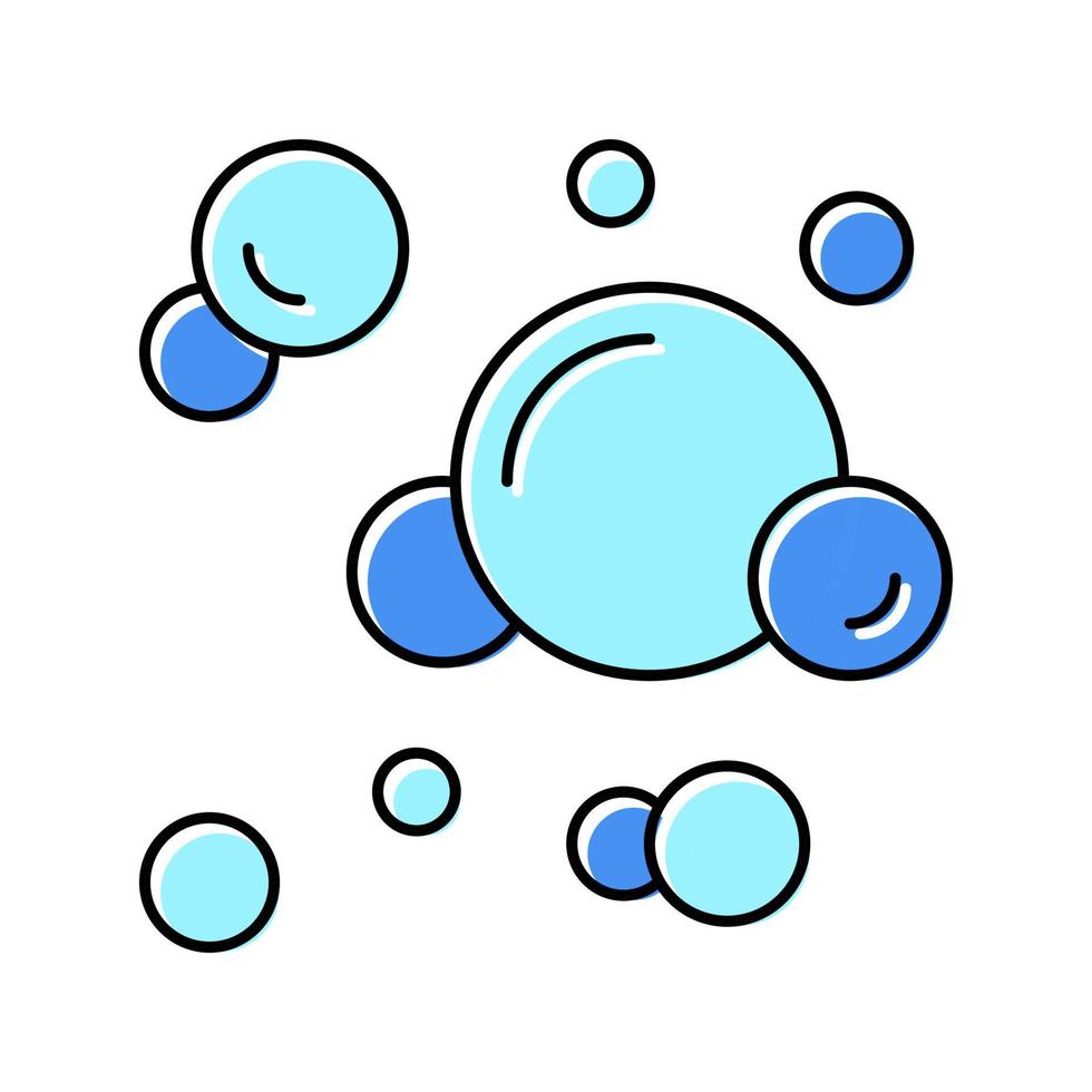 burbujas oxígeno color icono vector ilustración