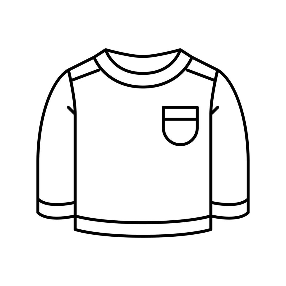 Ilustración de vector de icono de línea de tela de bebé de niño con capucha