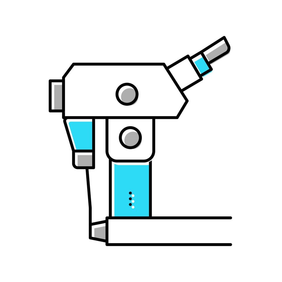 microscopio digital de laboratorio icono de color ilustración vectorial vector