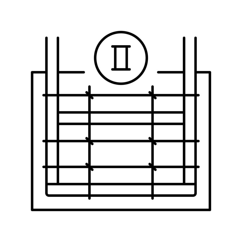 secondary reinforcement line icon vector illustration