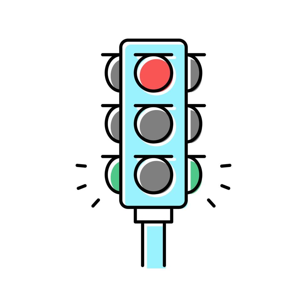 traffic light color icon vector illustration
