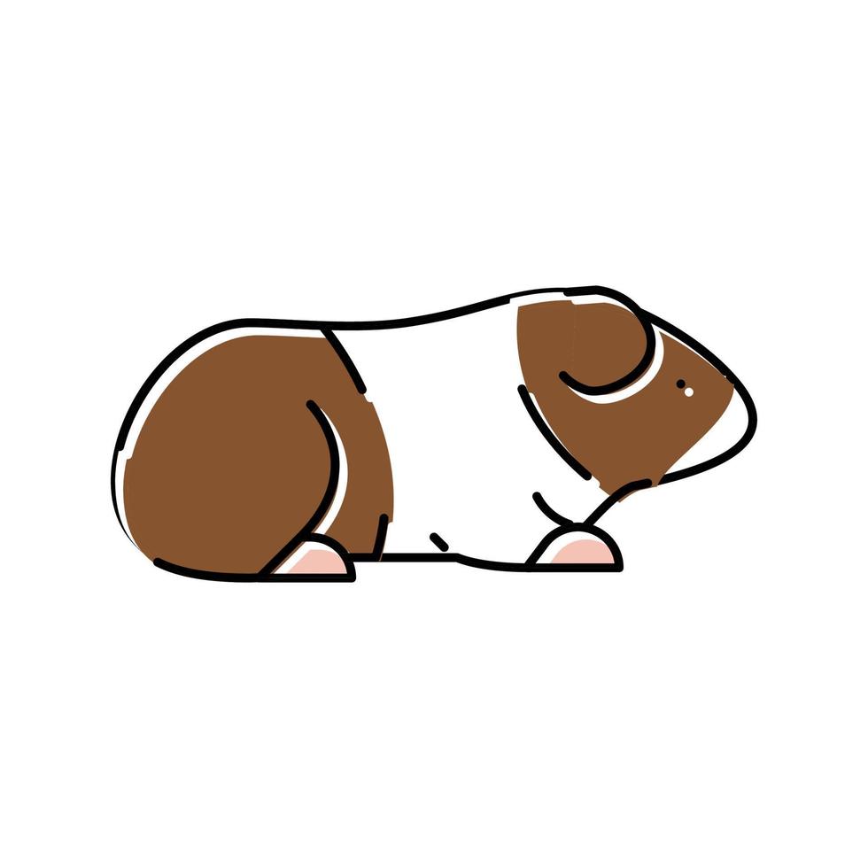 guinea pig pet color icon vector illustration