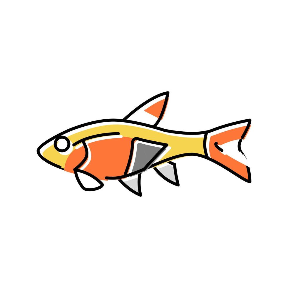 Ilustración de vector de icono de color de pez rasbora