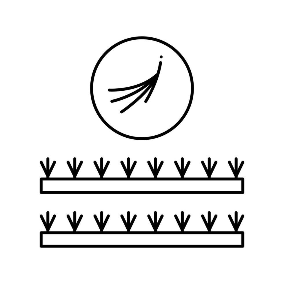 false eyelashes set line icon vector illustration