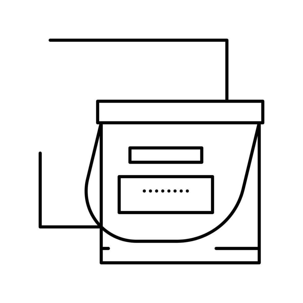 ilustración de vector de icono de línea de contenedor de material de aislamiento