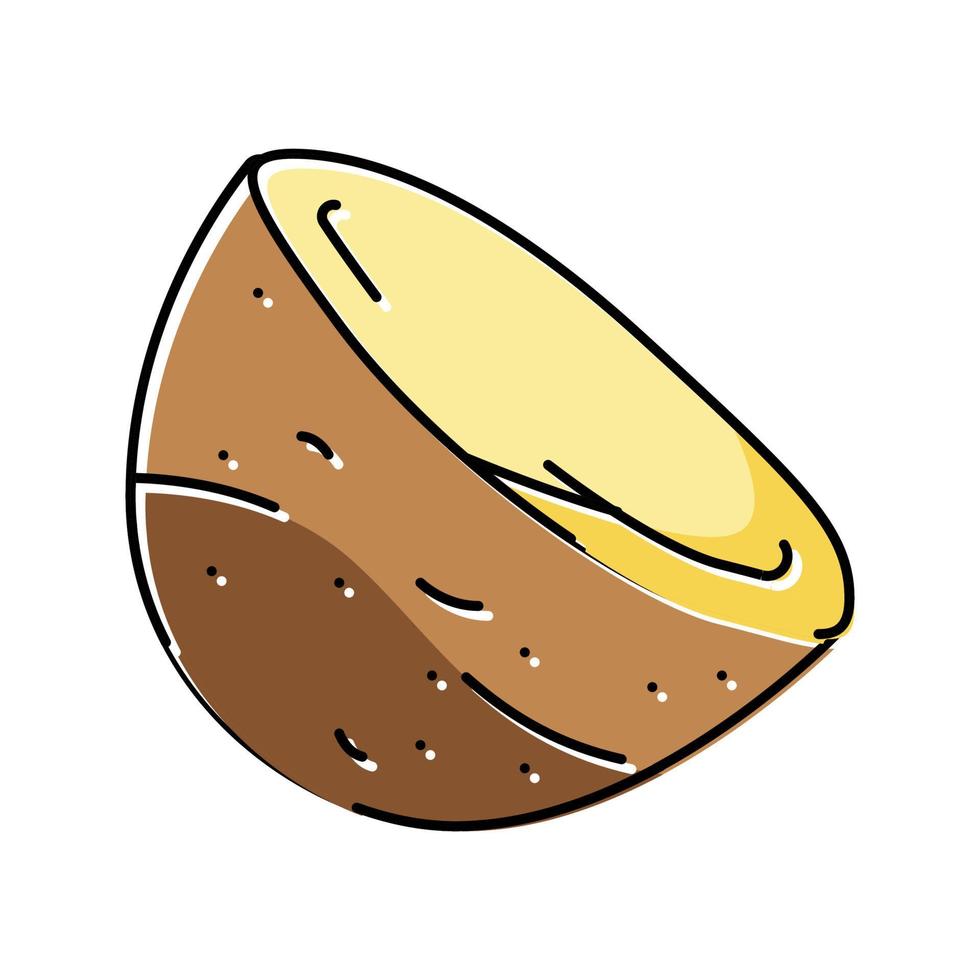 potato cut pieces color icon vector illustration