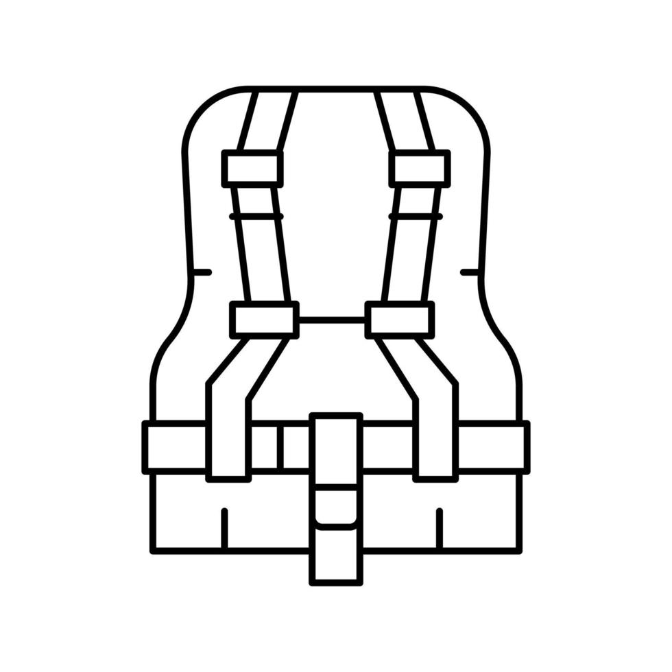 chaleco salvavidas línea icono vector ilustración signo