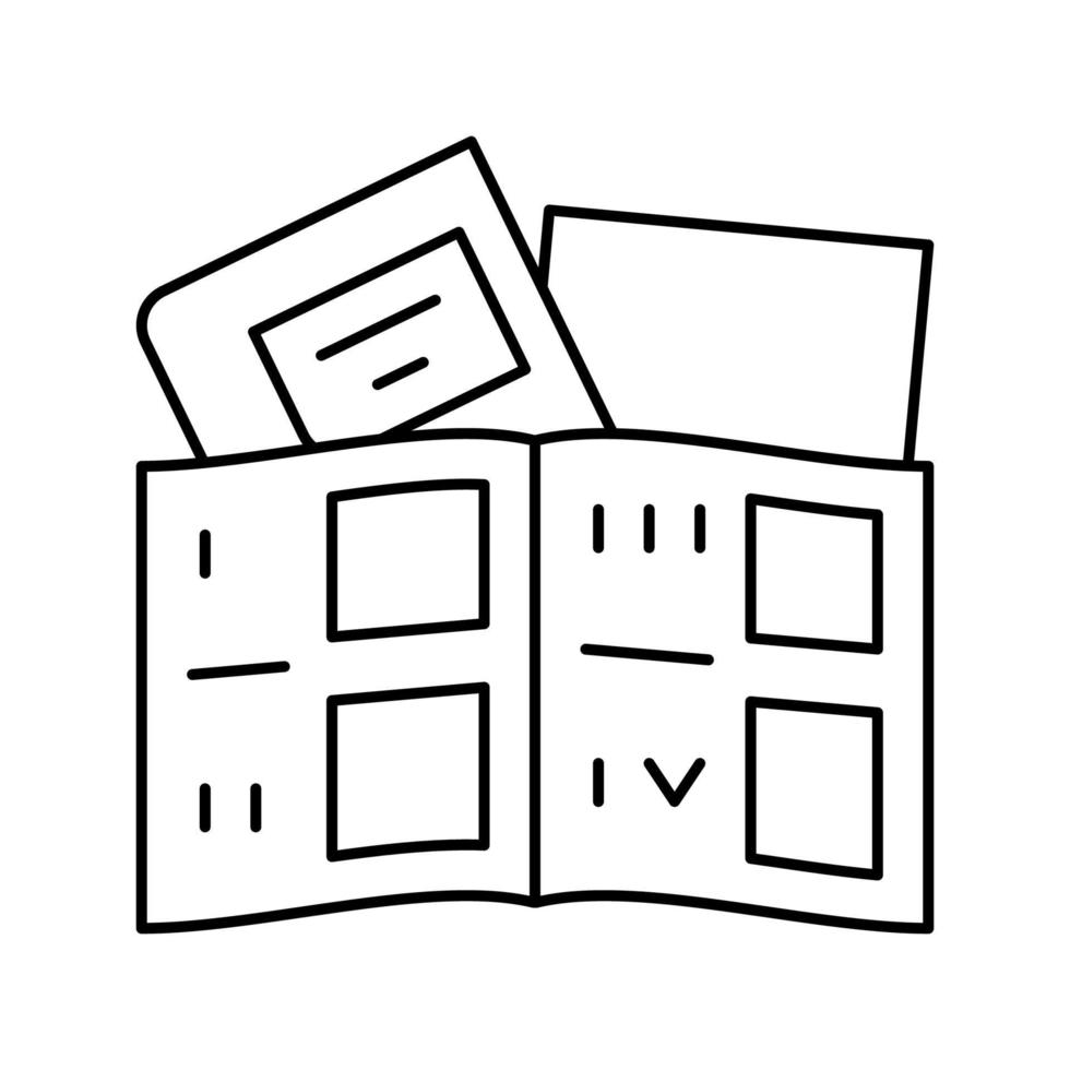 tutorial book line icon vector illustration