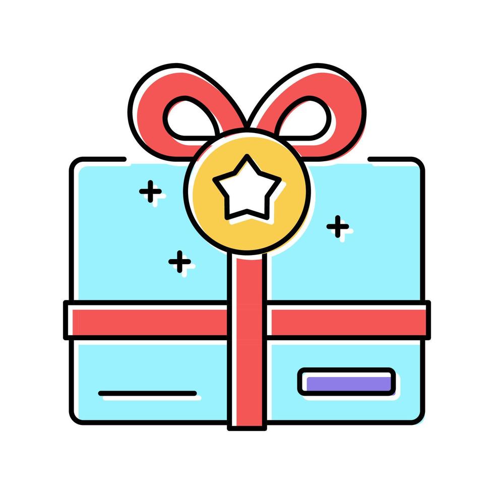 present box bonus color icon vector illustration