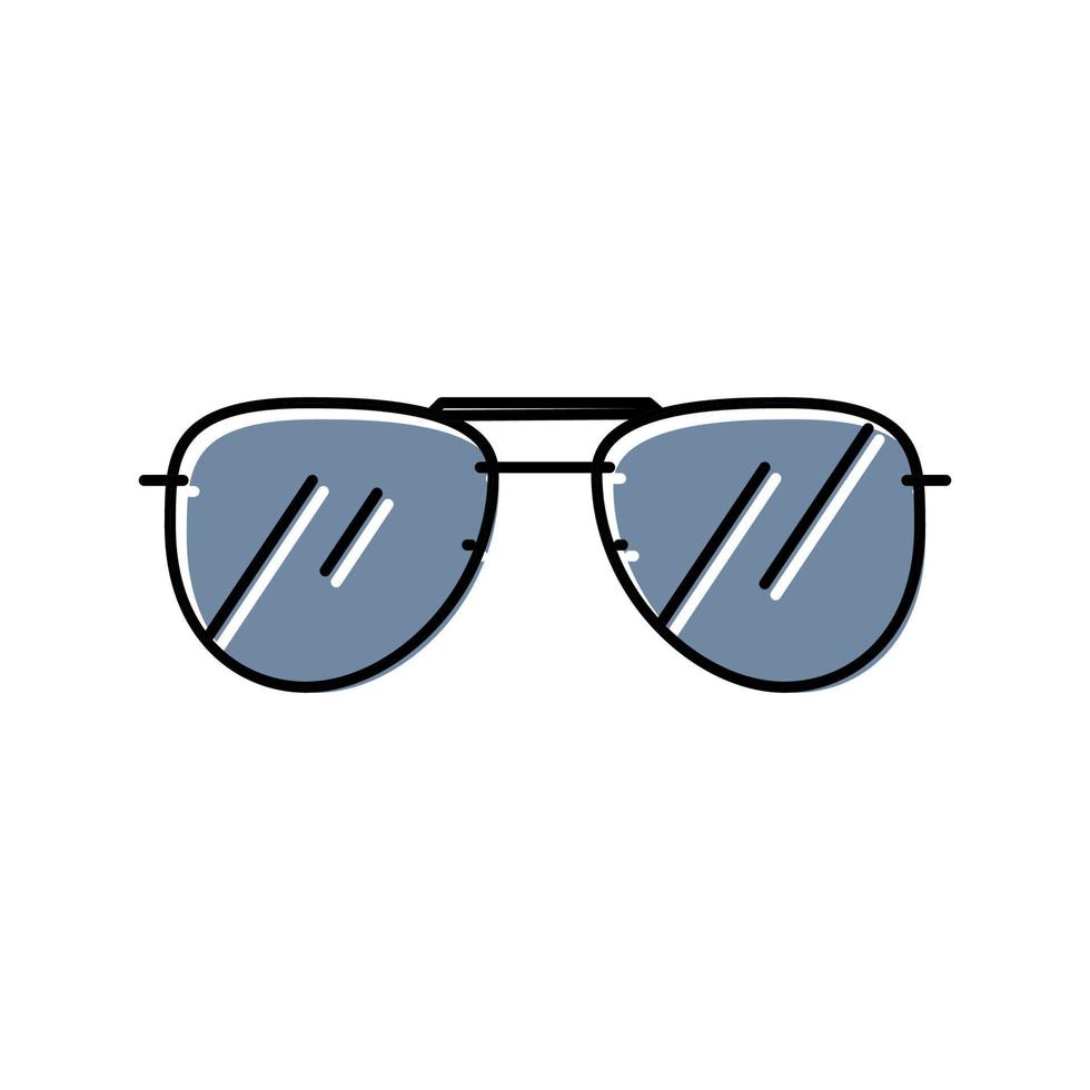 aviator glasses optical color icon vector illustration