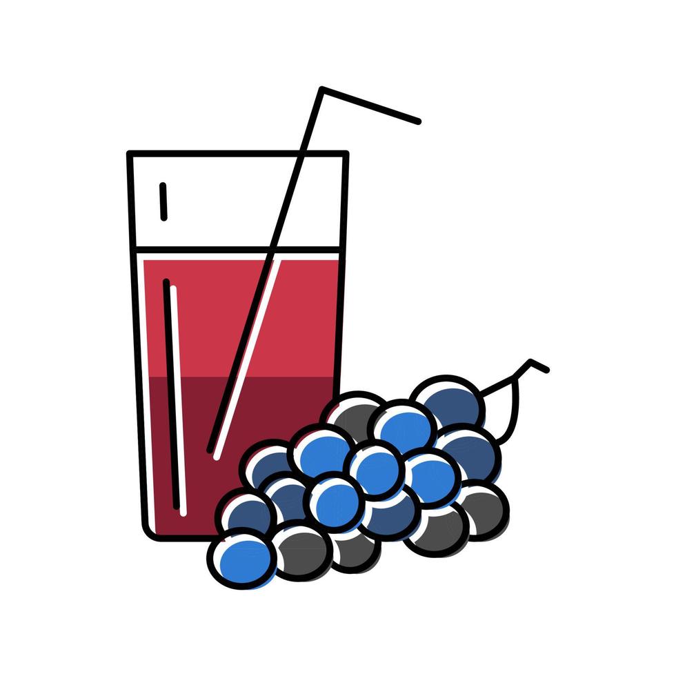 juice grape color icon vector illustration