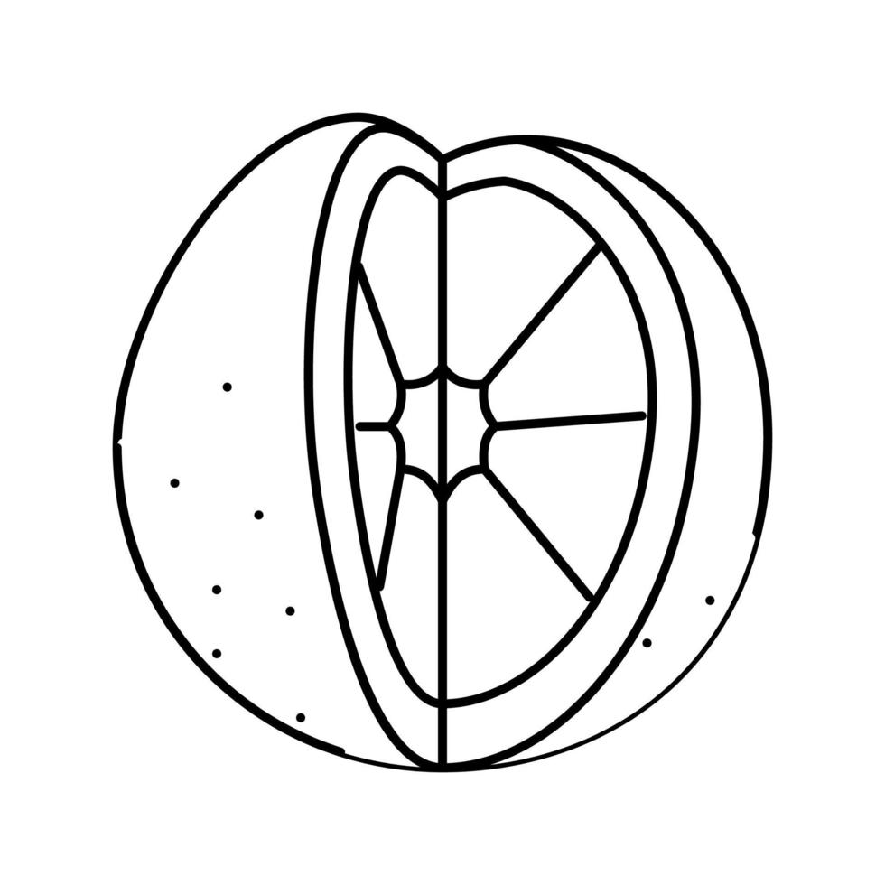 ilustración de vector de icono de línea de corte naranja