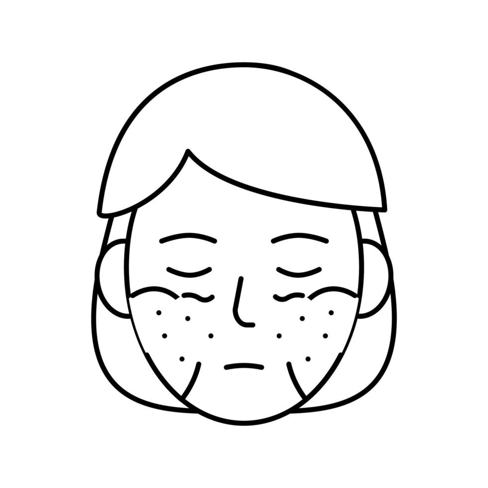 systemic lupus erythematosus line icon vector illustration