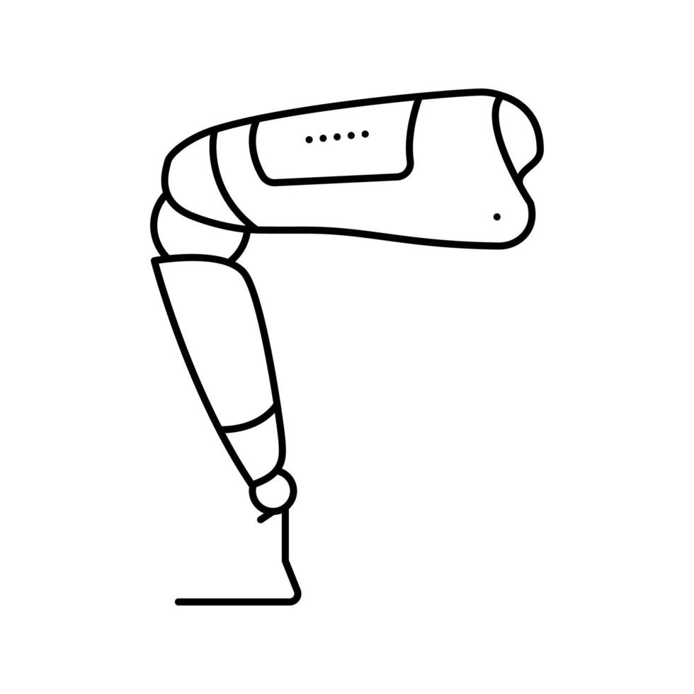 modern leg prosthesis line icon vector illustration