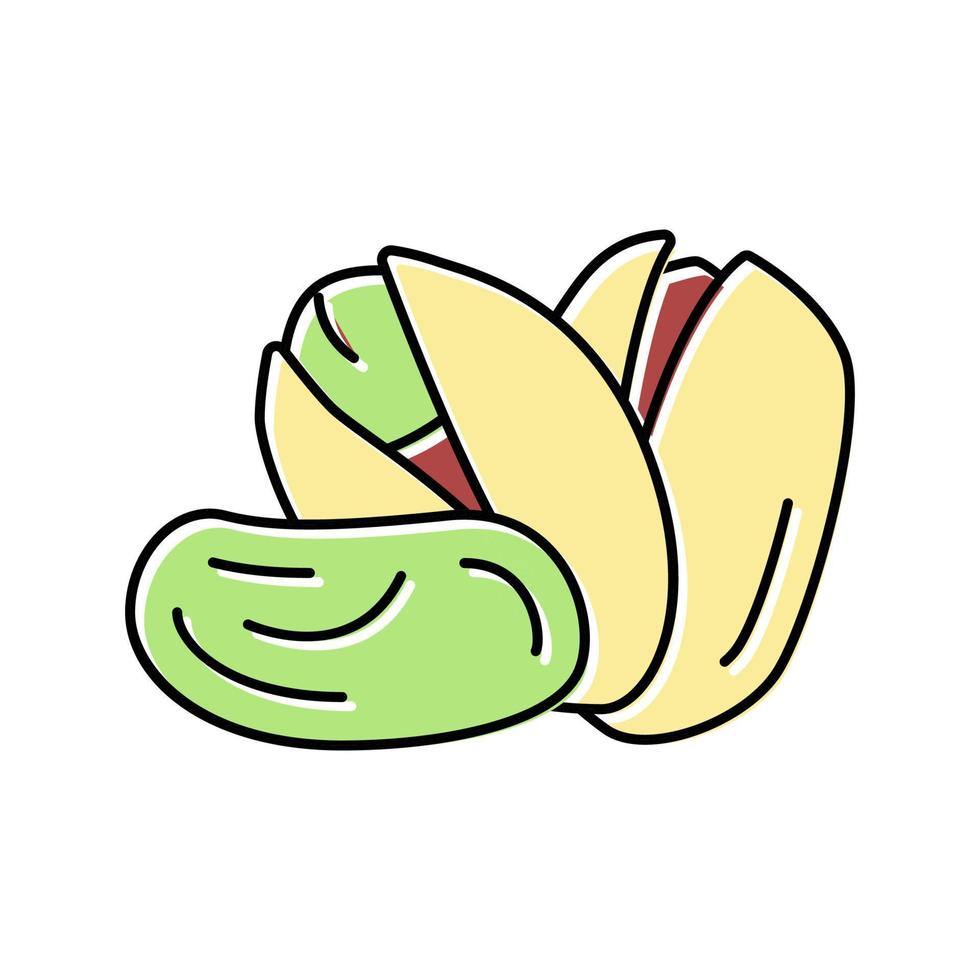 pistachio nut color icon vector illustration