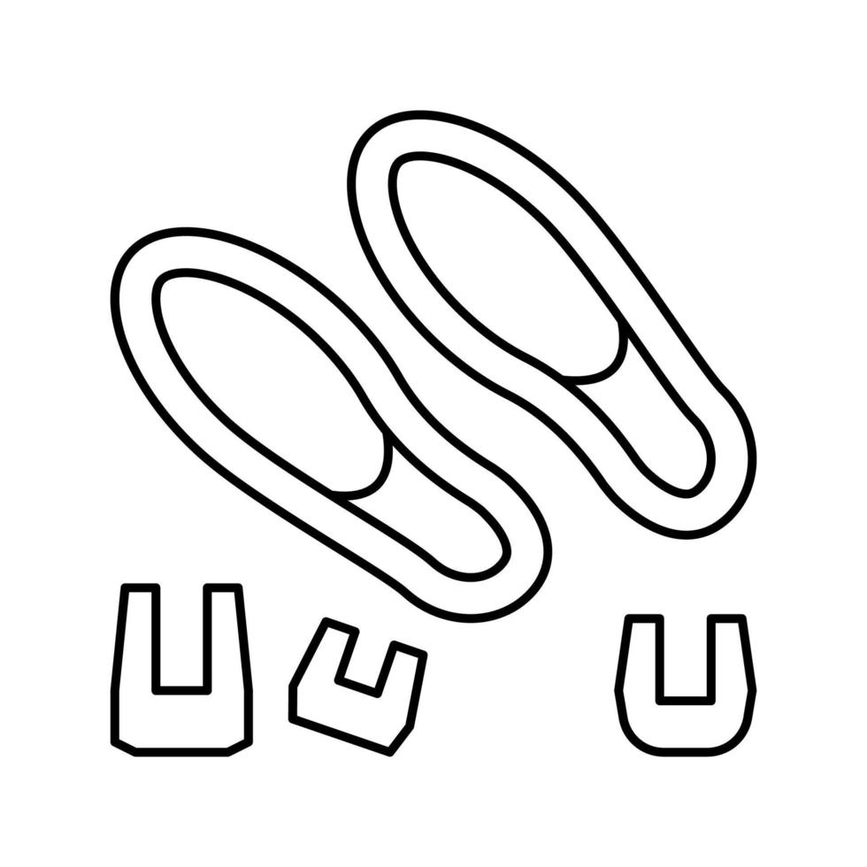 ilustración de vector de icono de línea de elastómero de caucho natural