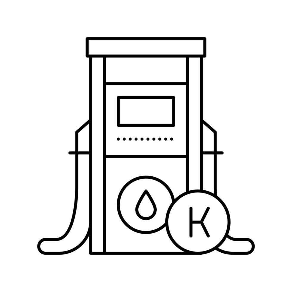 kerosene gas station line icon vector illustration