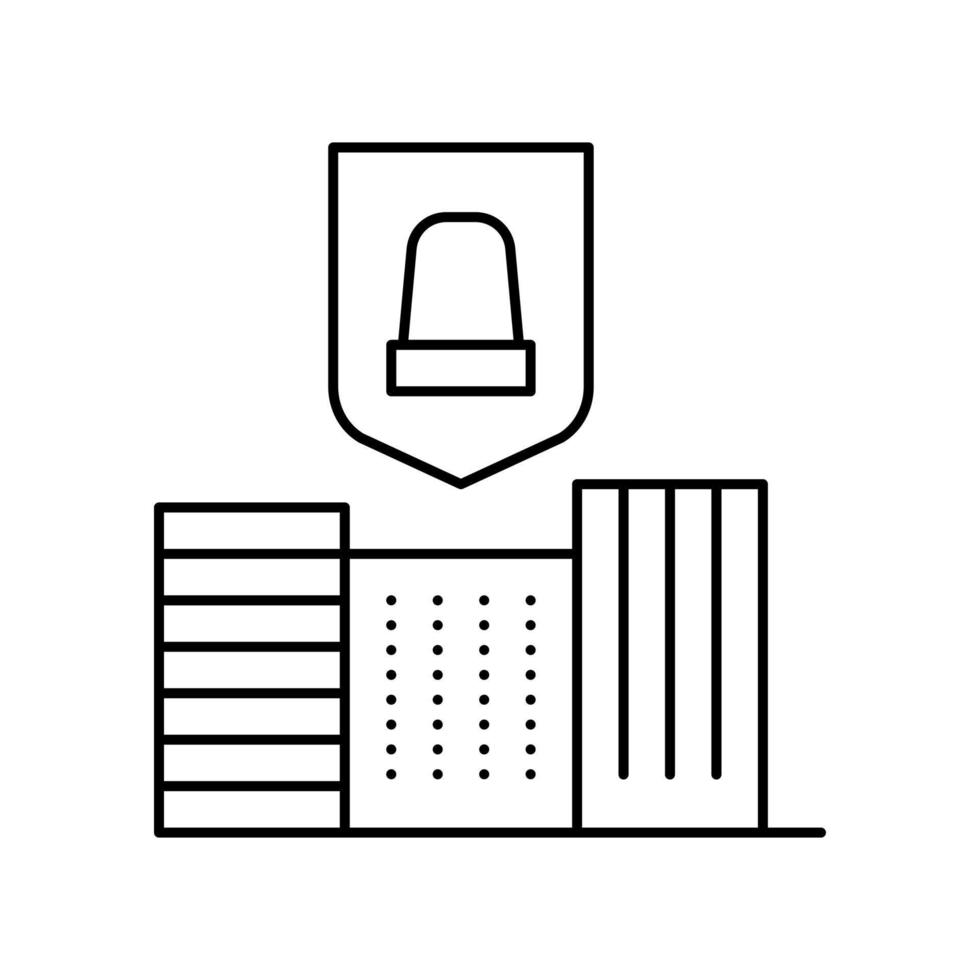 city urban protect line icon vector illustration