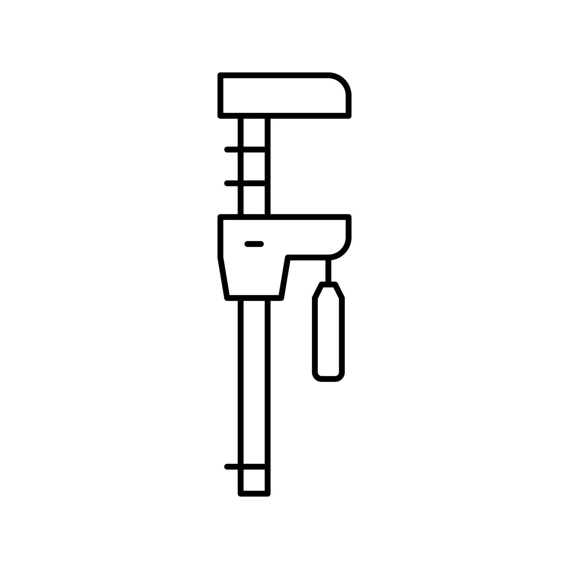 parallel clamp line icon vector illustration 19001485 Vector Art at