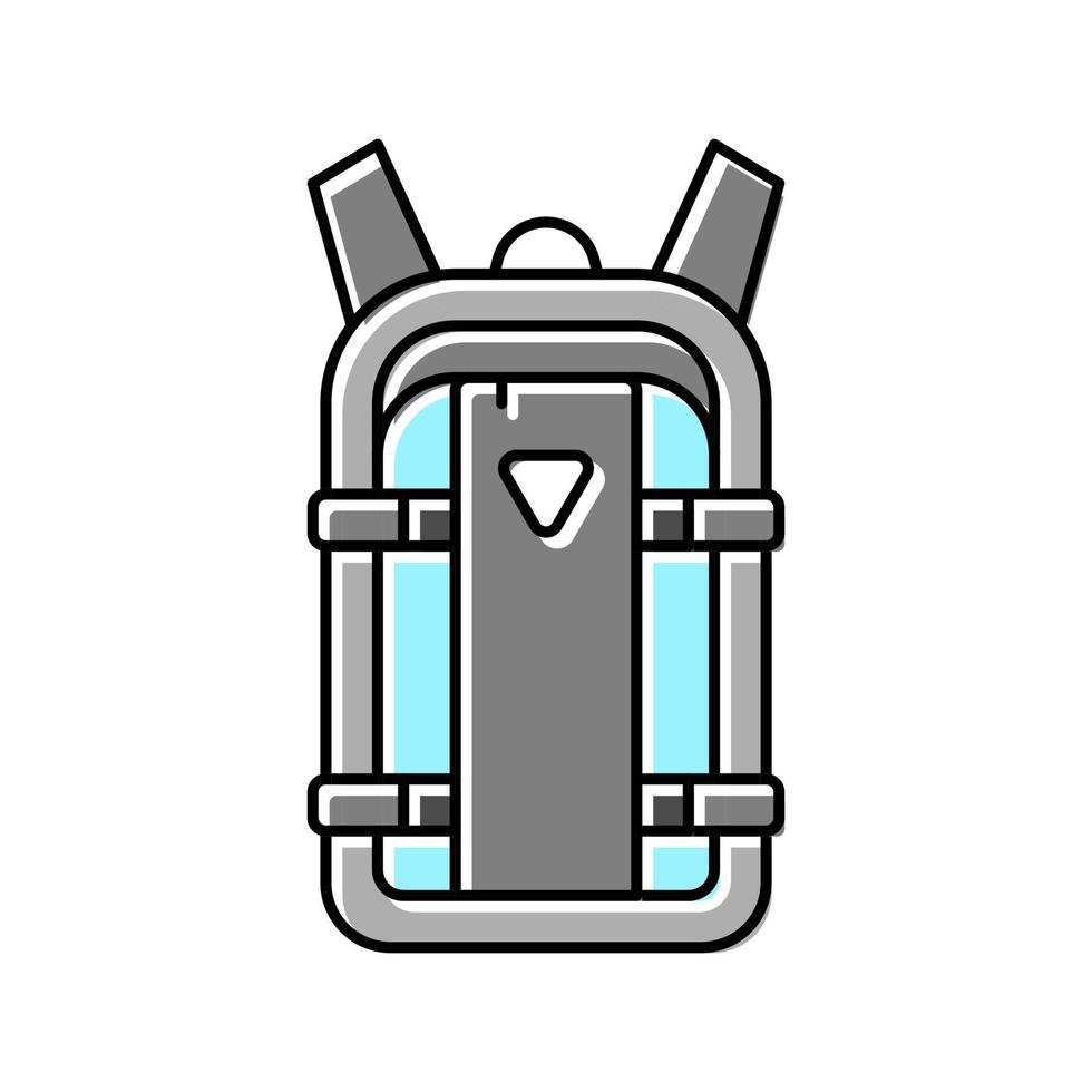 backpack motorcycle accessory color icon vector illustration