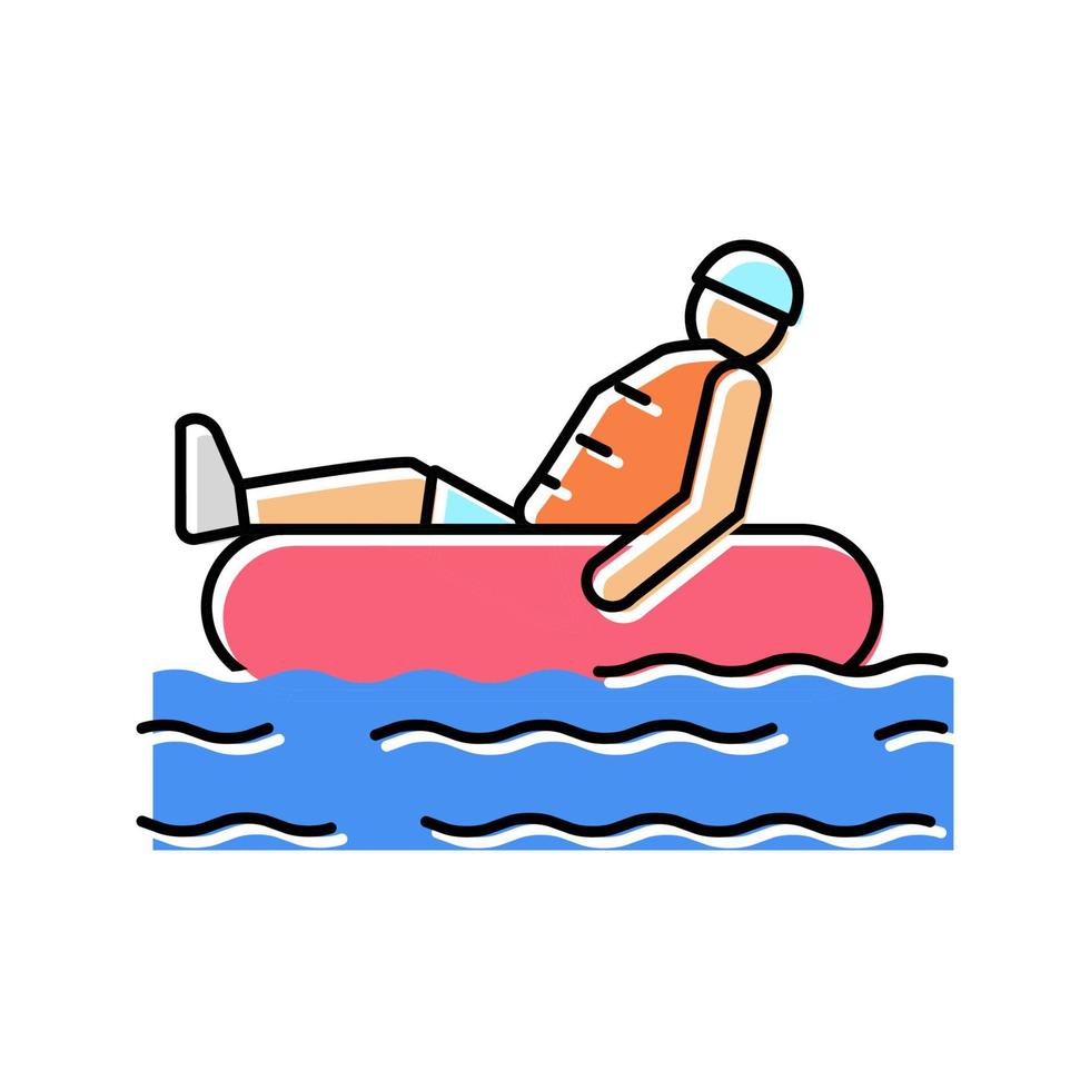 tubing water color icon vector illustration