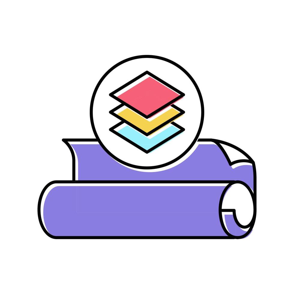 multilayer fabric color icon vector illustration