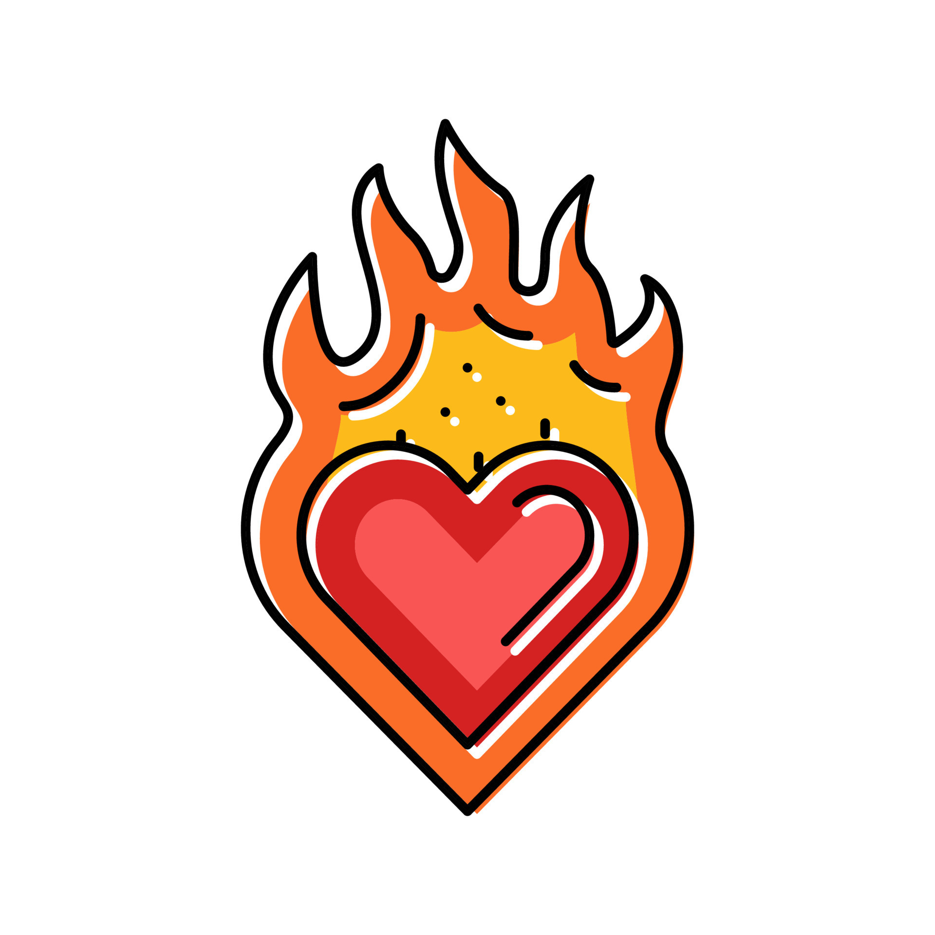 passion fire color icon vector illustration 19001555 Vector Art at Vecteezy