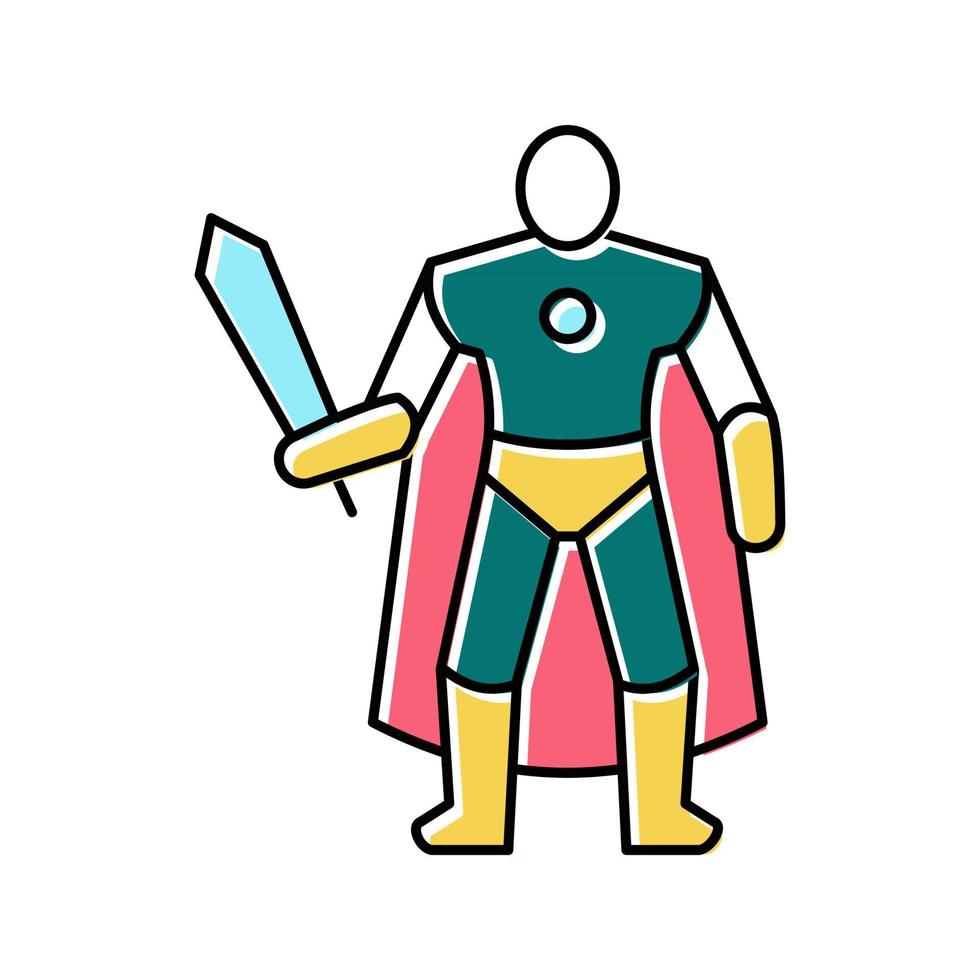 action figures toys color icon vector illustration