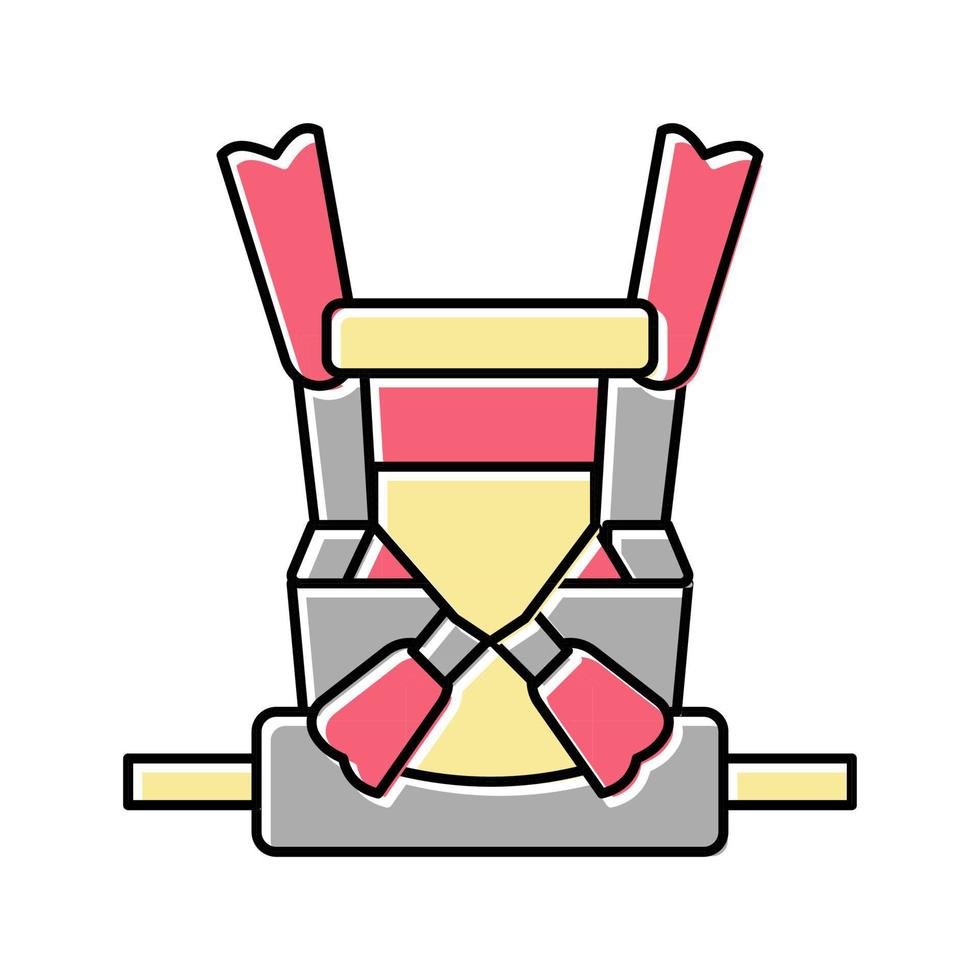 baby carrier color icon vector illustration