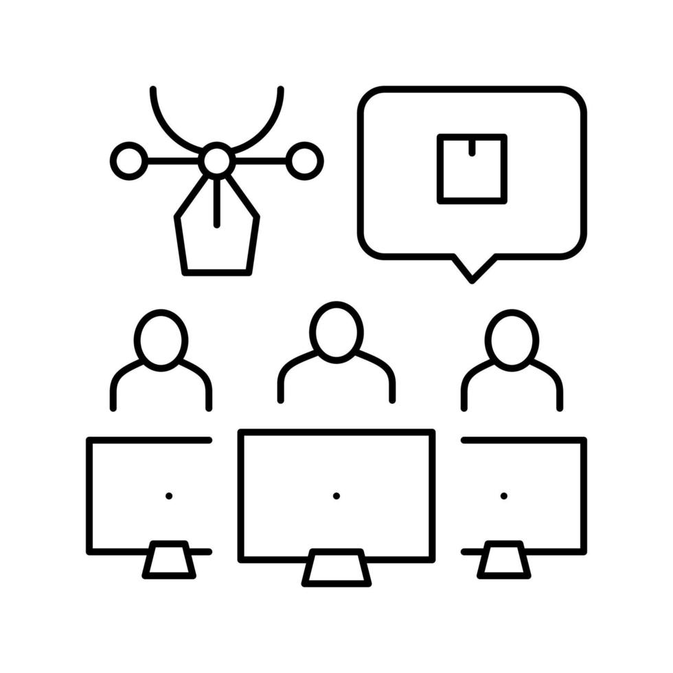 factory creative command line icon vector illustration 19001650 Vector ...