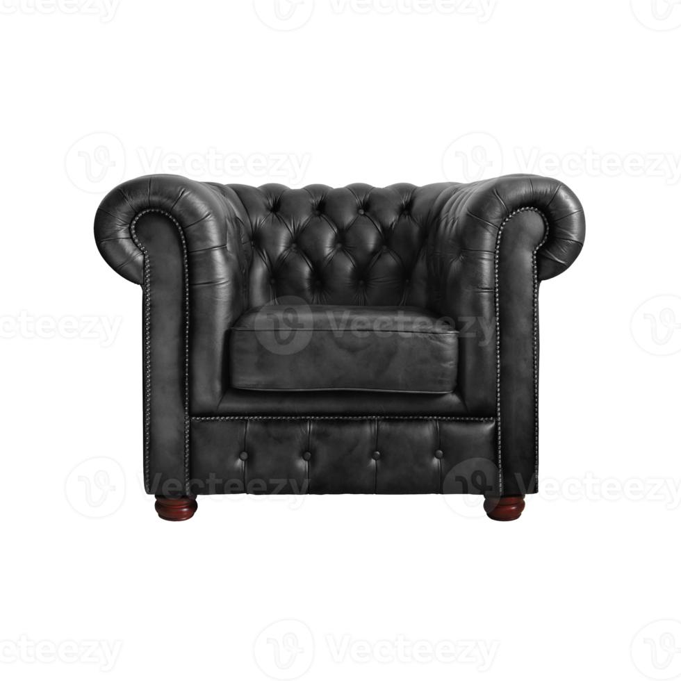 Classic leather armchair png