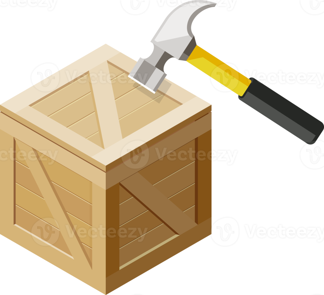 Delivery service isometric flat color png