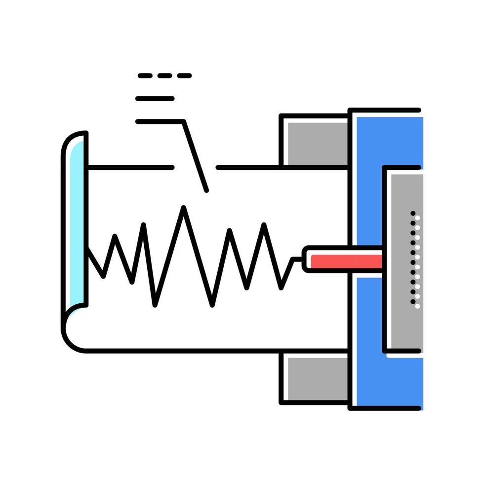 seismograph device color icon vector illustration