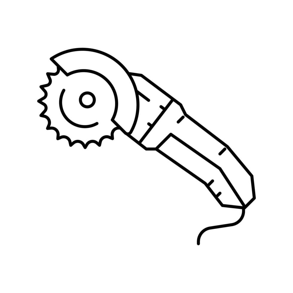 saw tool repair line icon vector illustration