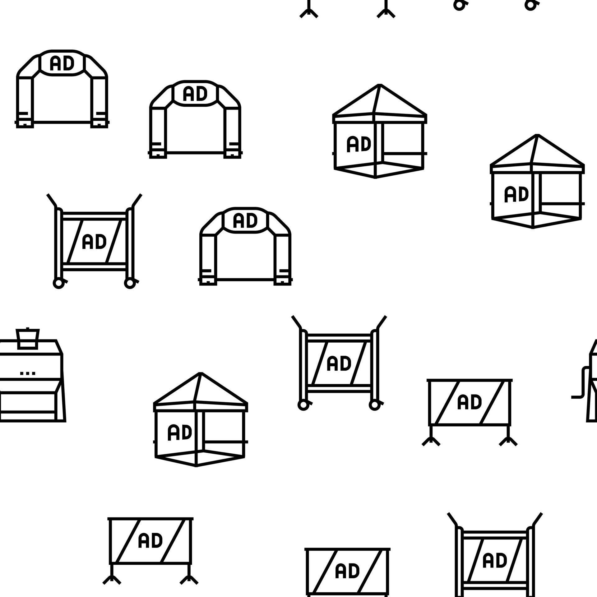Stand Trade Show Event Booth Vector Seamless Pattern 19001769 Vector stand-trade-show-event-booth-vector-seamless-pattern-19001769-vector