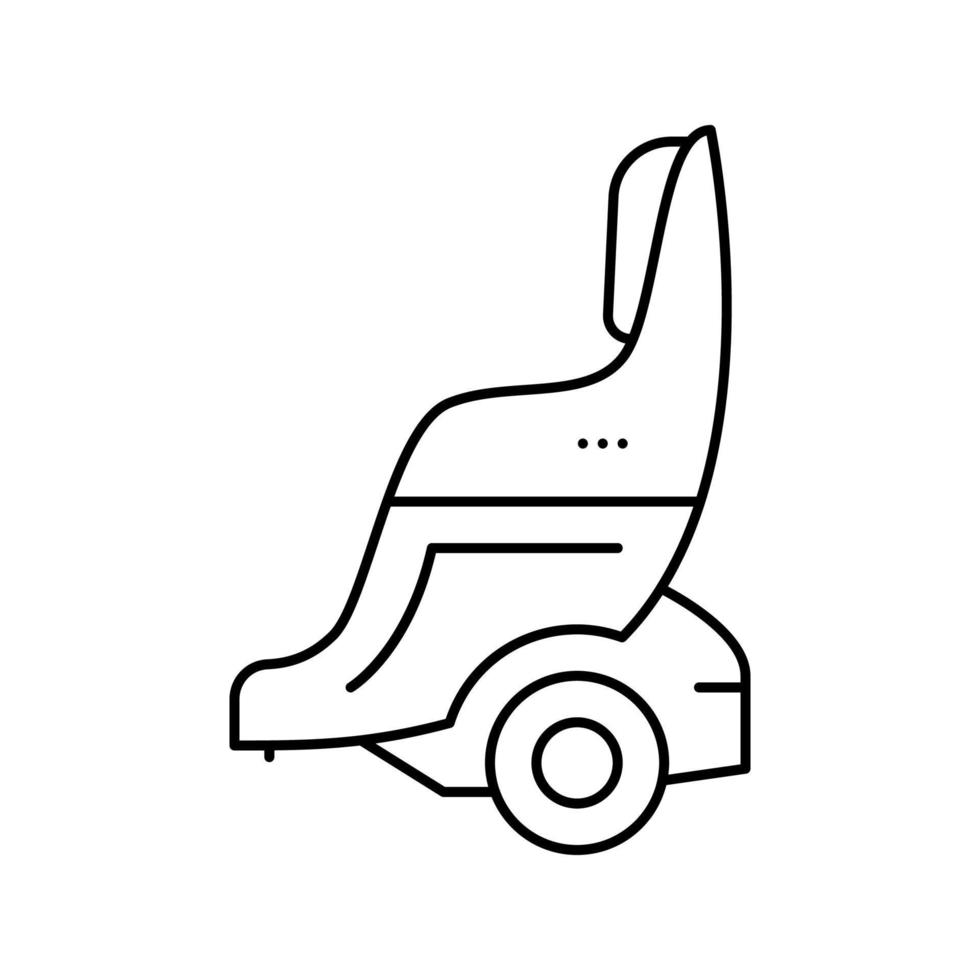 gyroscooter con ilustración de vector de icono de línea de asiento