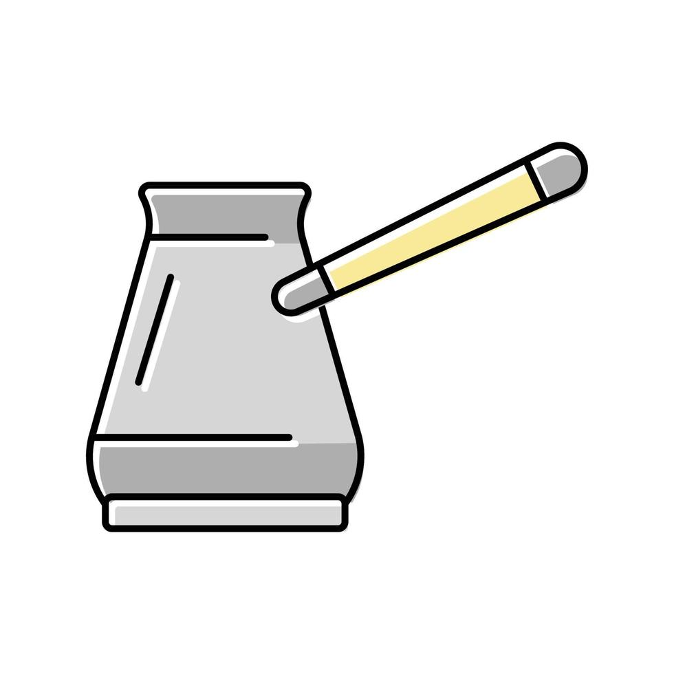 cezve para preparar café color icono vector ilustración