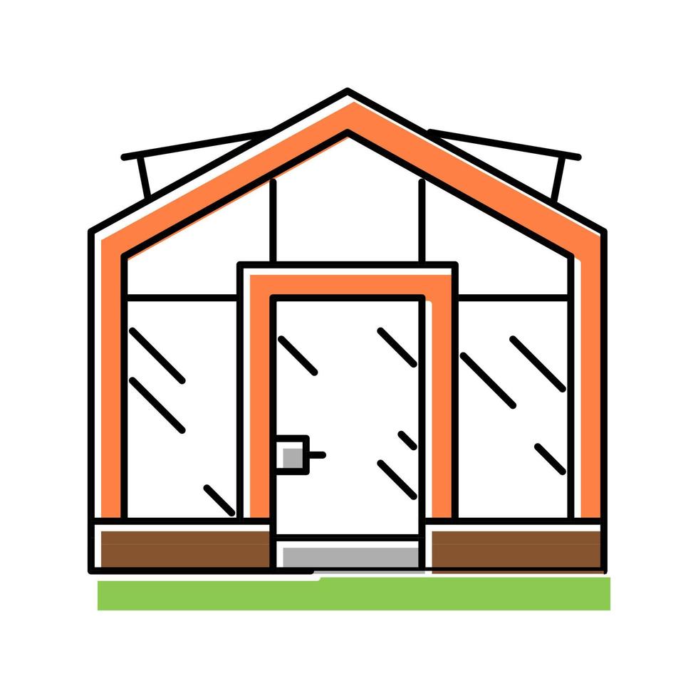 glass greenhouse color icon vector illustration