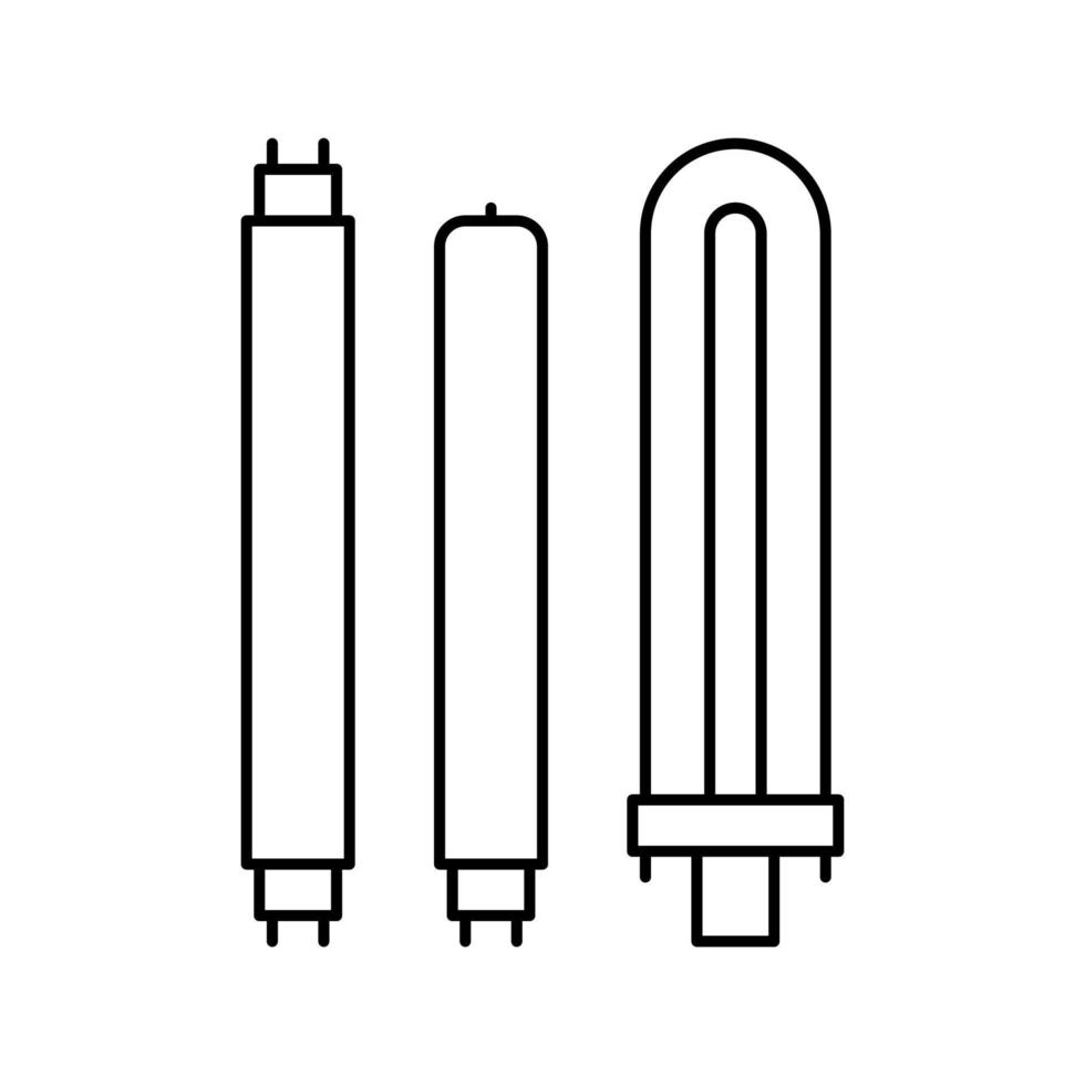 lámpara bombilla línea icono vector ilustración