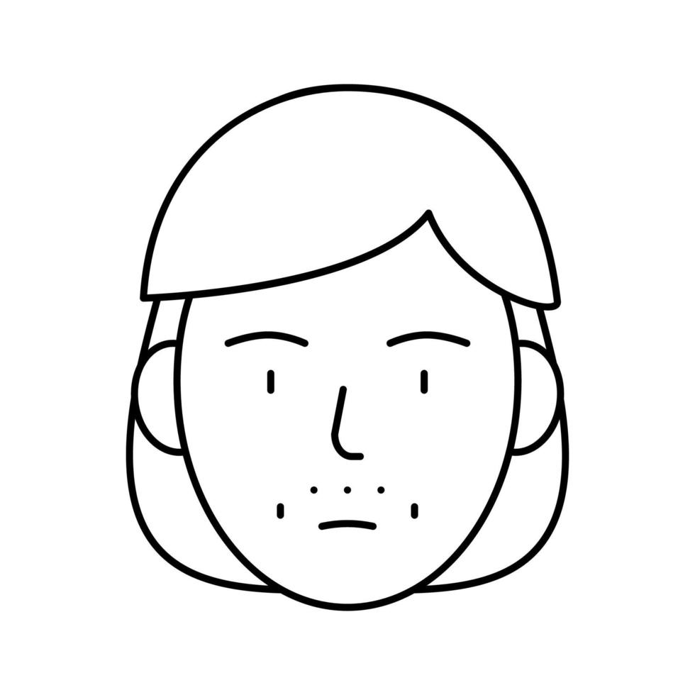 mustache face shave line icon vector illustration