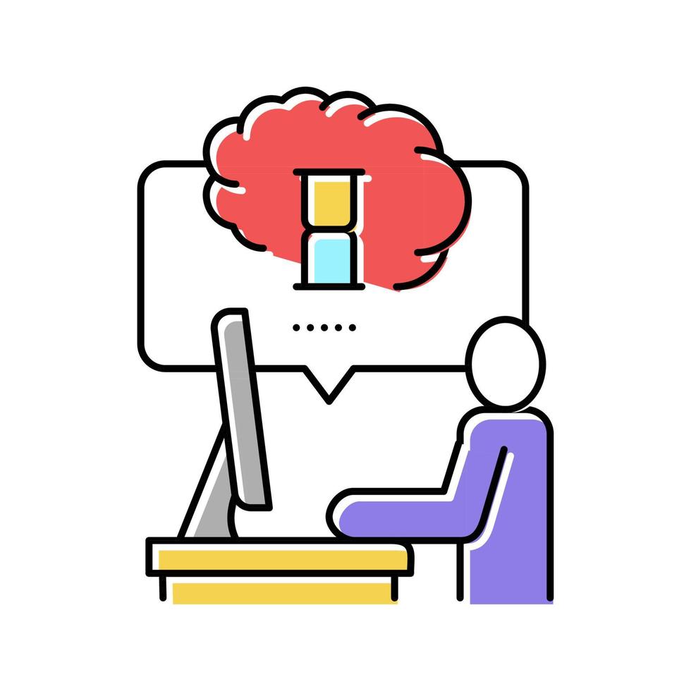 brainstorming education color icon vector illustration