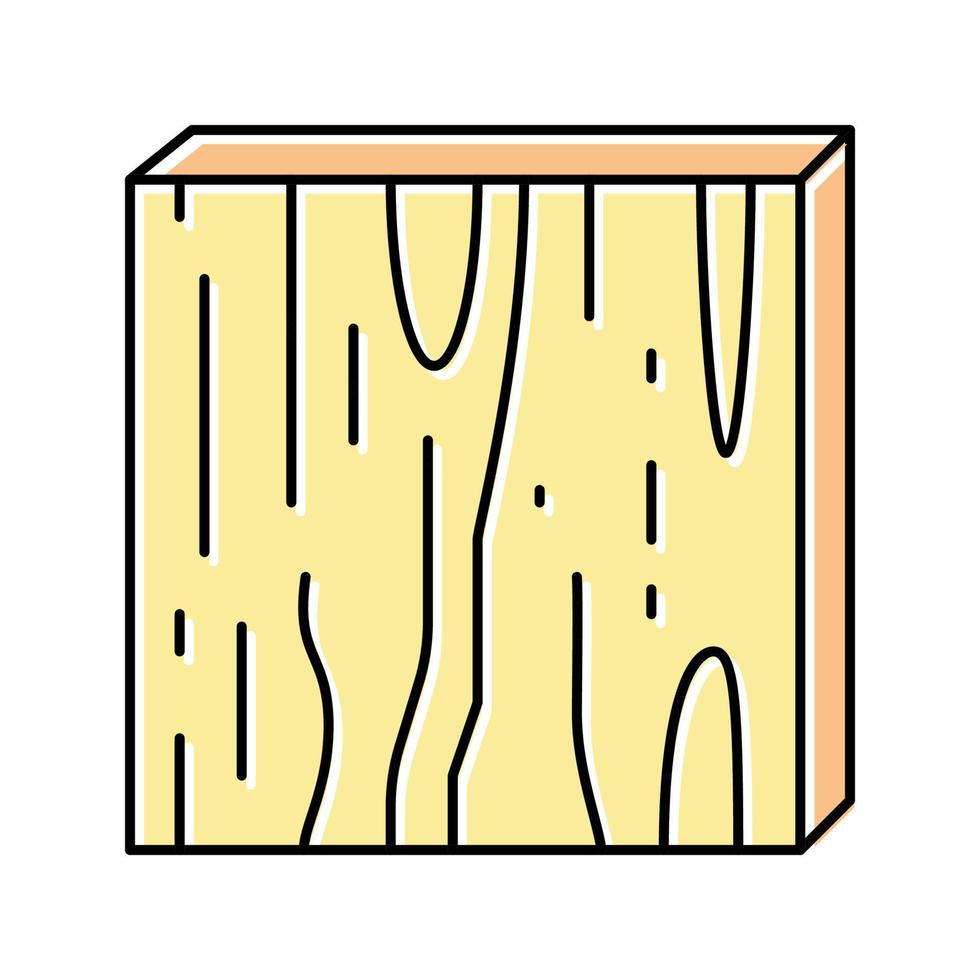 ilustración de vector de icono de color de madera contrachapada