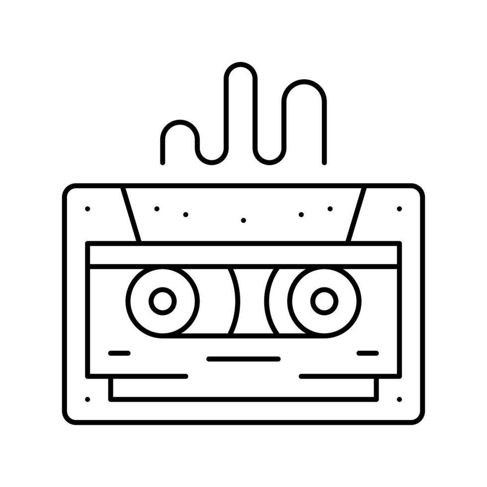 tape with music line icon vector illustration