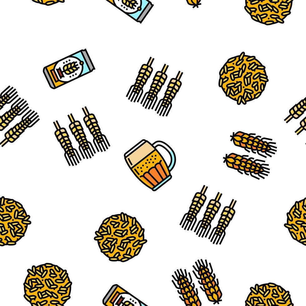 glass beer mug pint bar drink vector seamless pattern