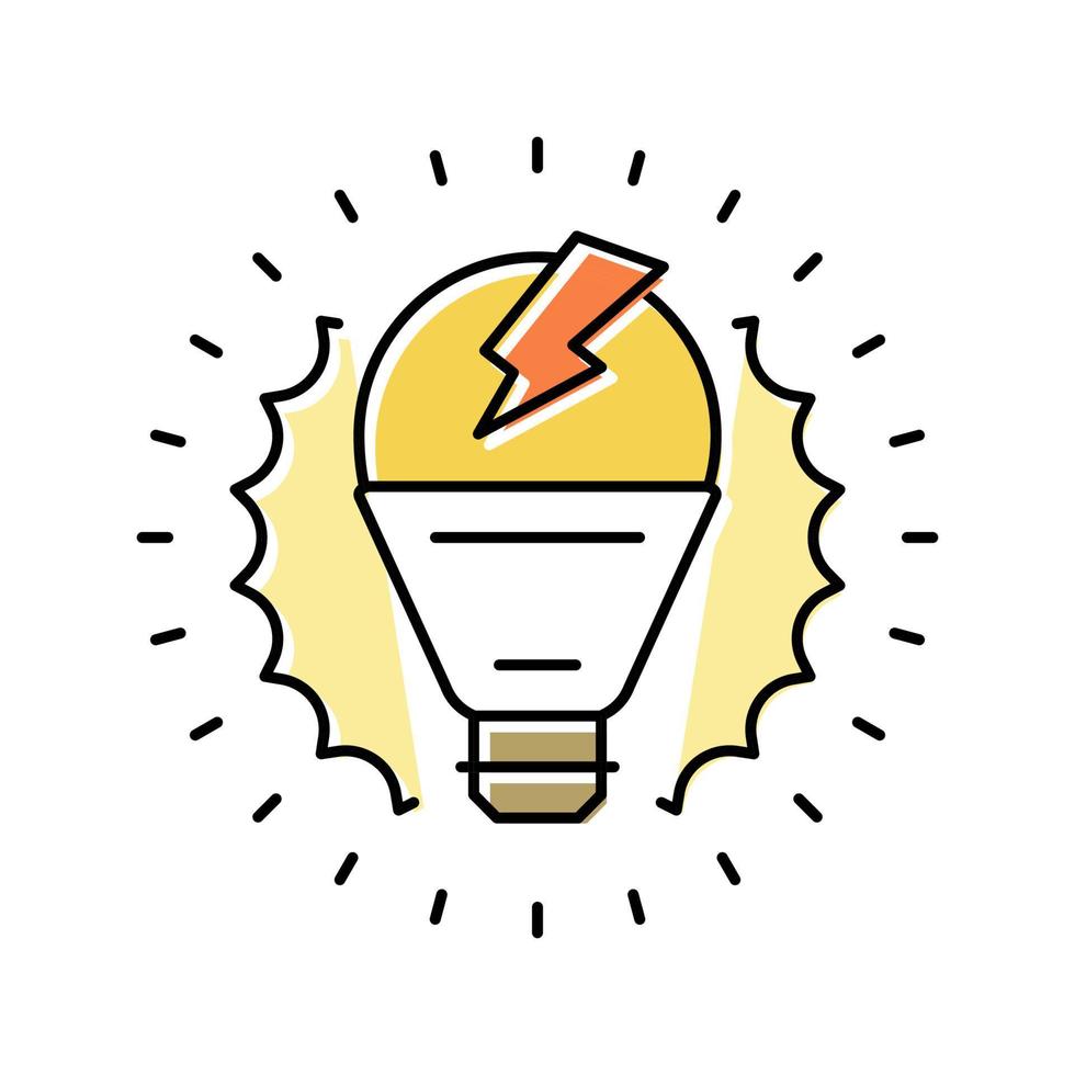 inspiration light bulb color icon vector illustration