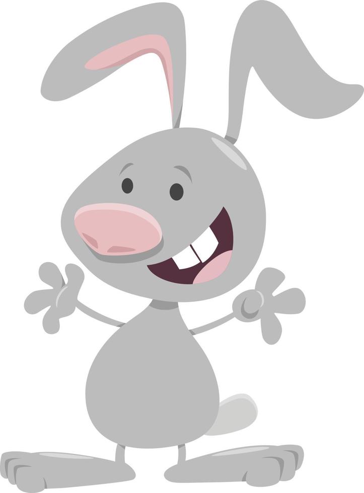 cartoon funny rabbit or bunny animal character vector